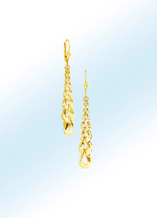 Bewegliche Ohrringe aus Gold