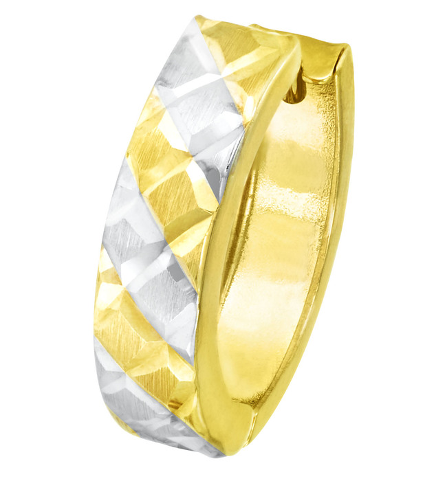 ohne Steine / mit Zirkonia - Wundervolle Creolen, in Farbe  Ansicht 2