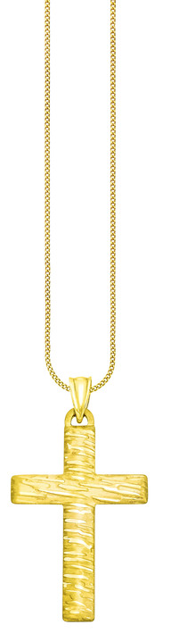 ohne Steine / mit Zirkonia - Schicker Kreuz-Anhänger, in Farbe  Ansicht 2