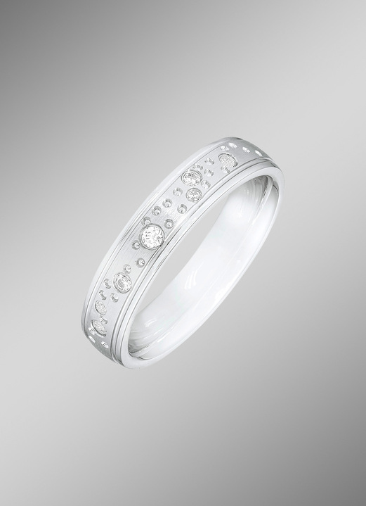 ohne Diamant - Trauring aus Silber, in Größe 160 bis 240, in Farbe , in Ausführung Ohne Zirkonia Ansicht 3