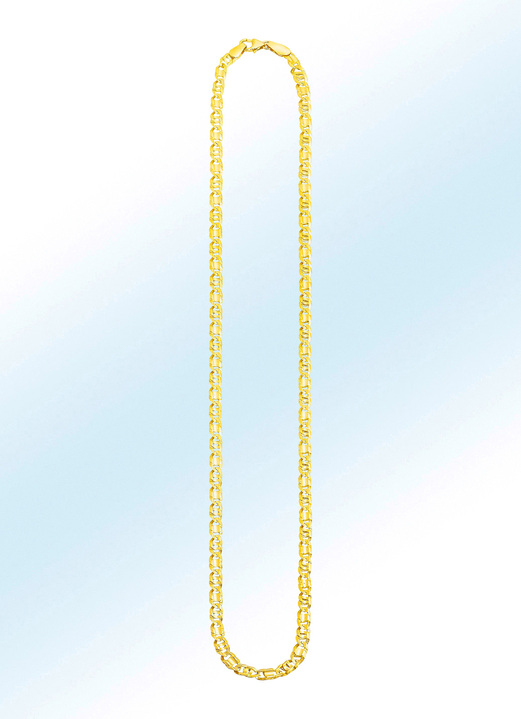 - Diamantierte, massive Halskette, in Farbe , in Ausführung 50 cm