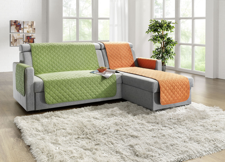 Wohnaccessoires - Wohnaccessoires mit Fleckschutz Ansicht 4 Wohnaccessoires - Wohnaccessoires mit Fleckschutz, in Größe 101 (Sesselschoner, 50/150 cm) bis 865 (2x Armlehnenschoner, 50/ 70 cm), in Farbe GRÜN Ansicht 4