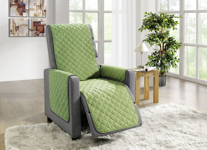 Wohnaccessoires - Wohnaccessoires mit Fleckschutz Ansicht 3 Wohnaccessoires - Wohnaccessoires mit Fleckschutz, in Größe 101 (Sesselschoner, 50/150 cm) bis 865 (2x Armlehnenschoner, 50/ 70 cm), in Farbe GRÜN Ansicht 3