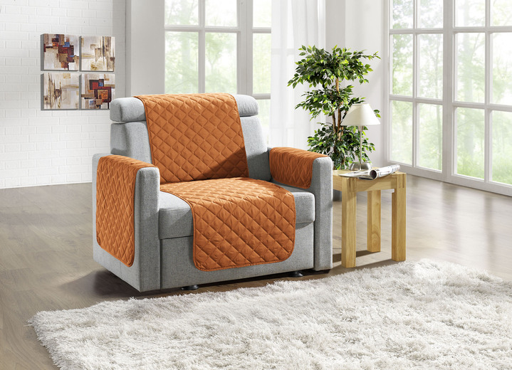 Wohnaccessoires - Wohnaccessoires mit Fleckschutz, in Größe 101 (Sesselschoner, 50/150 cm) bis 865 (2x Armlehnenschoner, 50/ 70 cm), in Farbe LILA Ansicht 5