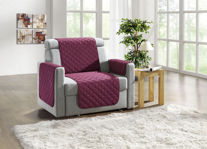 Wohnaccessoires - Wohnaccessoires mit Fleckschutz, in Größe 101 (Sesselschoner, 50/150 cm) bis 865 (2x Armlehnenschoner, 50/ 70 cm), in Farbe LILA Ansicht 14