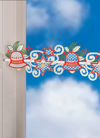 Weihnachten - Stangendekoration Glocken, in Größe 628 (H17xB22 cm) bis 686 (H17xB110 cm), in Farbe BUNT