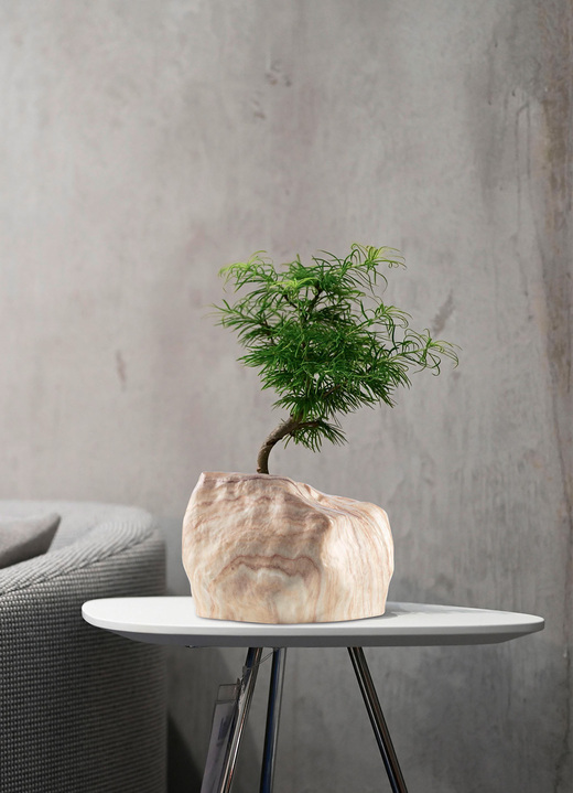 Wohnaccessoires - Pflanzenübertopf von Botanyia in edler Naturstein-Optik, in Farbe SAND Ansicht 8