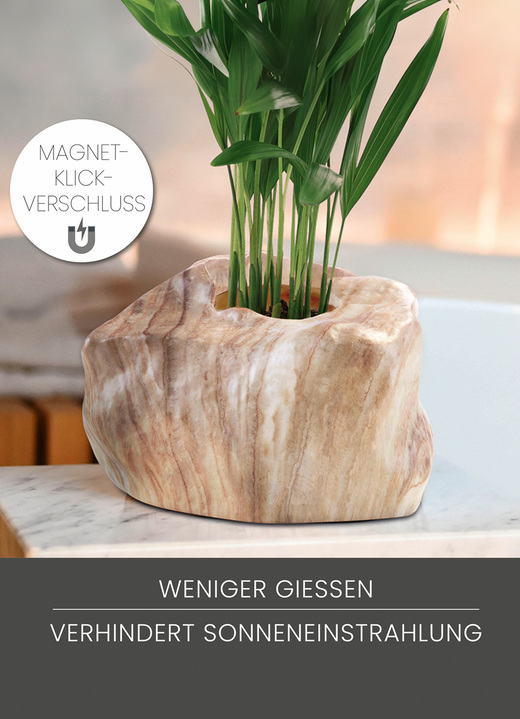 Wohnaccessoires - Pflanzenübertopf von Botanyia in edler Naturstein-Optik, in Farbe SAND Ansicht 7