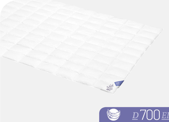 Bettwaren - Daunen-Bettwarenprogramm von Schlafstil, in Größe 103 (135/200 cm) bis 110 (155/220 cm), in Farbe WEISS, in Ausführung Extra leicht Ansicht 1