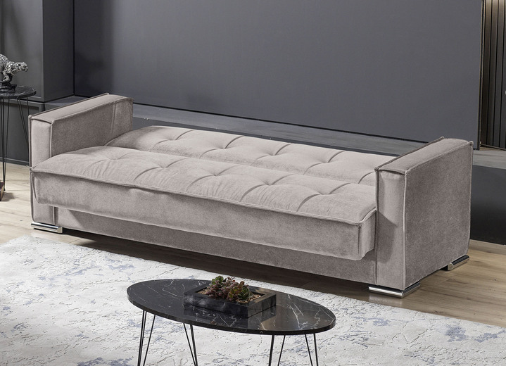 Funktions-Polstermöbel - Polstermöbel mit Bettfunktion, in Farbe CREME, in Ausführung Sessel Ansicht 1