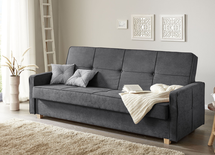 - Schlafsofa mit Bettkasten, in Farbe DUNKELGRAU Ansicht 1