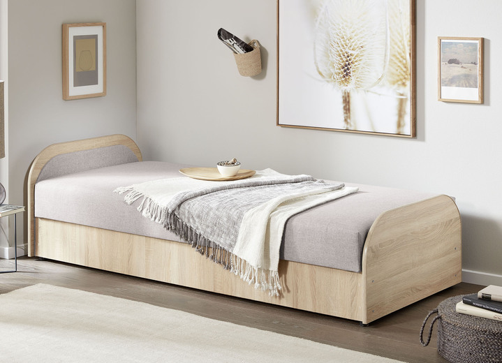 Betten - Bett mit Bonnell-Federkern-Matratze, in Farbe SONOMA-CREME Ansicht 1