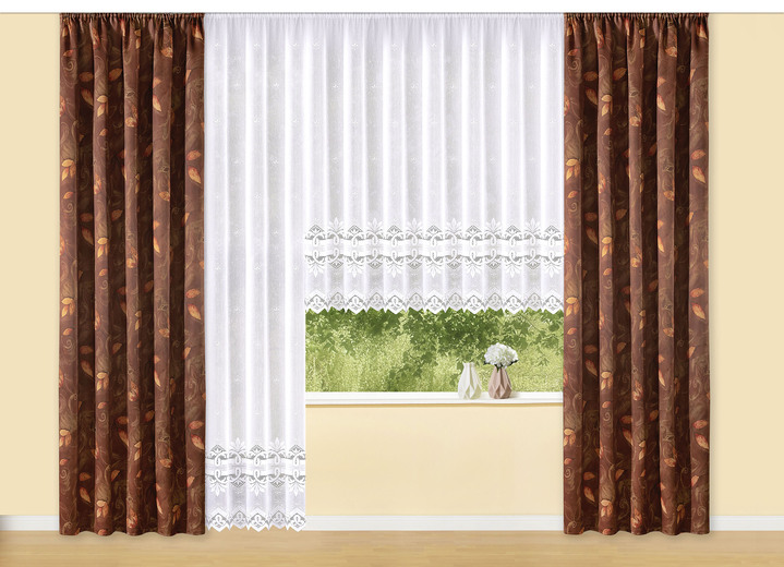 Klassisch - Blickdichte Verdunkelungsschals Ansicht 3 Klassisch - Blickdichte Verdunkelungsschals, in Größe 358 (H145xB140 cm) bis 456 (H245xB140 cm), in Farbe BRAUN Ansicht 3