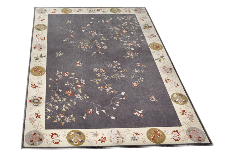 Klassisch - Brücken und Teppiche mit Blumen- und Rankenmotiven Ansicht 3 Klassisch - Brücken und Teppiche mit Blumen- und Rankenmotiven, in Größe 100 (50x 80 cm) bis 288 (240x340 cm), in Farbe BEIGE-HELLBLAU Ansicht 3