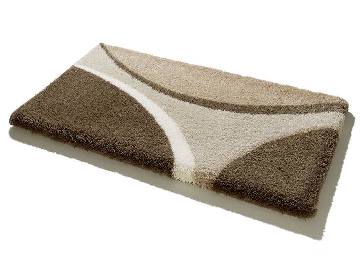 Badgarnituren - Badgarnitur mit rutschhemmendem TPR-Rücken Ansicht 2 Badgarnituren - Badgarnitur mit rutschhemmendem TPR-Rücken, in Größe 100 (Vorleger halbrund, 50/ 80 cm) bis 112 (WC-Deckelbezug, 47/ 50 cm), in Farbe TAUPE Ansicht 2