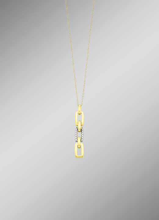 mit Diamanten - Anhänger in Bicolor mit Brillanten, in Farbe  Ansicht 1