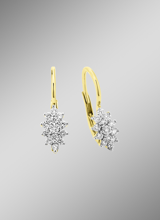mit Diamanten - Ohrringe mit Brillanten, in Farbe