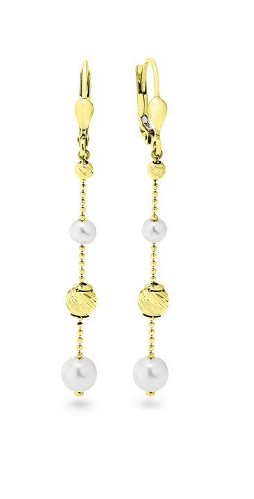 mit Perlen - Ohrringe mit Süßwasser-Zuchtperlen, in Farbe  Ansicht 2