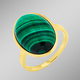 Ringe - Damenring mit echt Malachit – Ansicht 1 Ringe - Damenring mit echt Malachit, in Größe 160 bis 220, in Farbe  – Ansicht 1