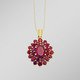 Anhänger - Anhänger mit echtem Granat, in Farbe  – Ansicht 1