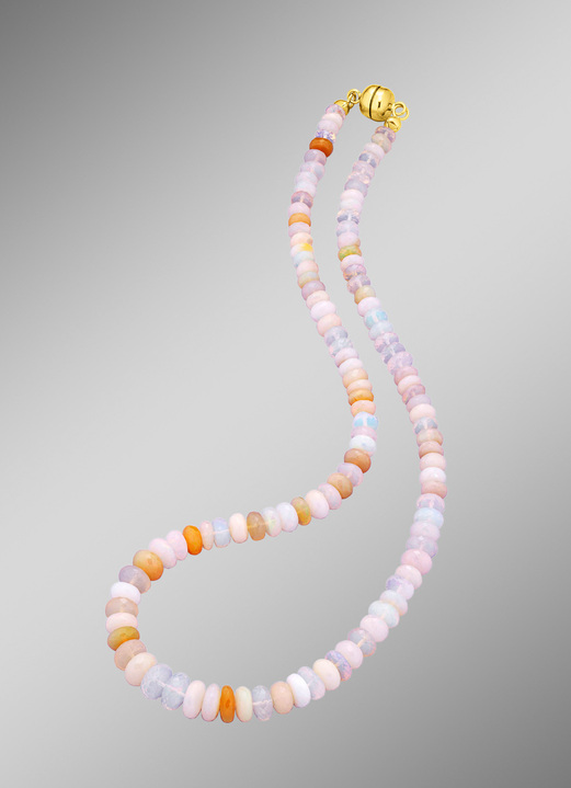 mit Edelsteinen - Halskette mit Opal, in Farbe  Ansicht 1