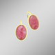 - Vergoldete Ohrringe mit Rhodochrosit, in Farbe  – Ansicht 1