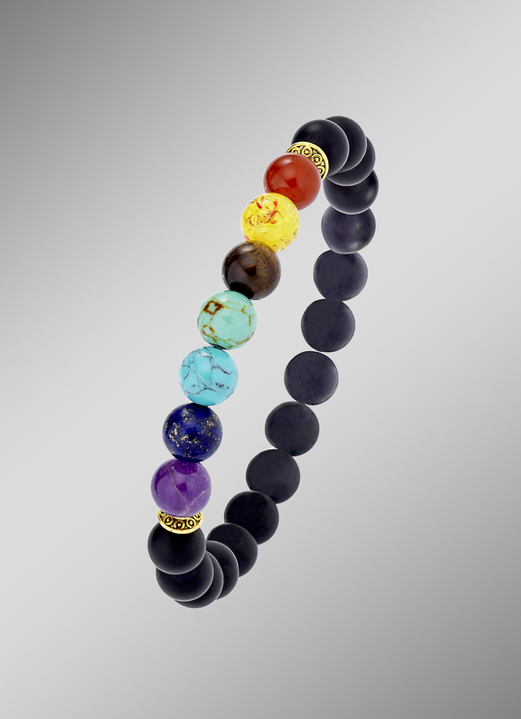 Damen-Modeschmuck - Elastisches Chakra-Armband, in Farbe  Ansicht 1