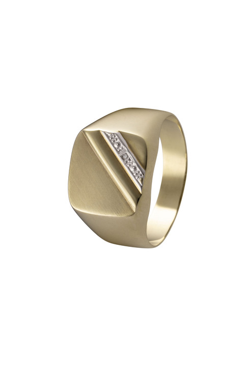 Ringe - Herrenring mit Diamant Ansicht 2 Ringe - Herrenring mit Diamant, in Größe 180 bis 240, in Farbe  Ansicht 2