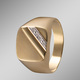 Ringe - Herrenring mit Diamant – Ansicht 1 Ringe - Herrenring mit Diamant, in Größe 180 bis 240, in Farbe  – Ansicht 1