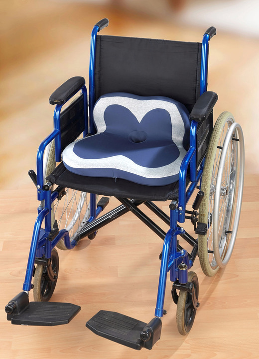- Ergonomisch geformtes Sitz- und Lendenkissen, in Farbe BLAU Ansicht 3