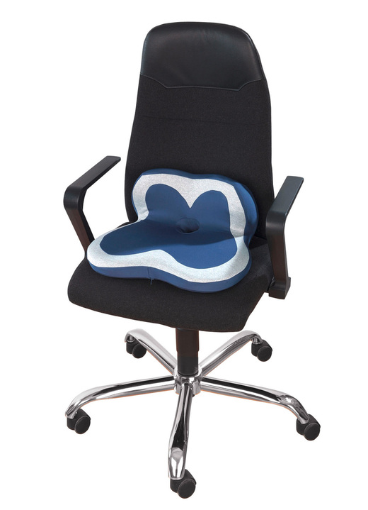- Ergonomisch geformtes Sitz- und Lendenkissen, in Farbe BLAU Ansicht 2