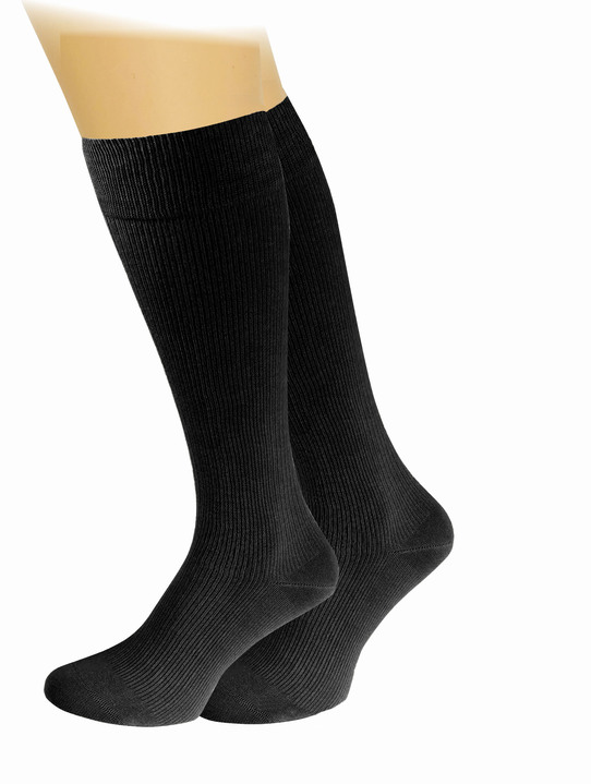 Kompressionsstrümpfe - Dreierpack Vital-Stützkniestrümpfe, in Größe 001 bis 004, in Farbe MARINE, in Ausführung mit Baumwolle Ansicht 5