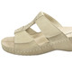 Sandaletten & Pantoletten - Klett-Pantolette aus echtem Leder, in Größe 036 bis 042, in Farbe BEIGE – Farbe BEIGE – Ansicht 2