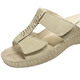 Sandaletten & Pantoletten - Klett-Pantolette aus echtem Leder, in Größe 036 bis 042, in Farbe BEIGE – Farbe BEIGE – Ansicht 1