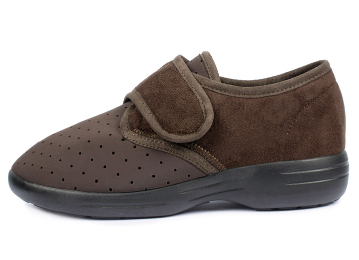 Halbschuhe - Aerosoft® Flex Stretch-Klettslipper von Jürgen Hirsch®, in Größe 036 bis 046, in Farbe SCHWARZ Ansicht 8