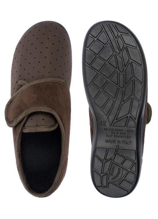 Halbschuhe - Aerosoft® Flex Stretch-Klettslipper von Jürgen Hirsch®, in Größe 036 bis 046, in Farbe SCHWARZ Ansicht 9