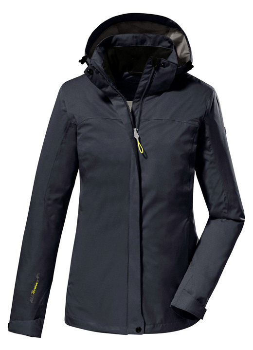 - Modische Damen-Funktionsjacke mit abnehmbarer Kapuze, in Größe 036 bis 054, in Farbe DUNKELNAVY Ansicht 1