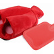 Wärme & Entspannung - Vital Comfort Fuß-Wärmflasche mit sanftem Fleece-Bezug, in Farbe ROT – Farbe ROT – Ansicht 2
