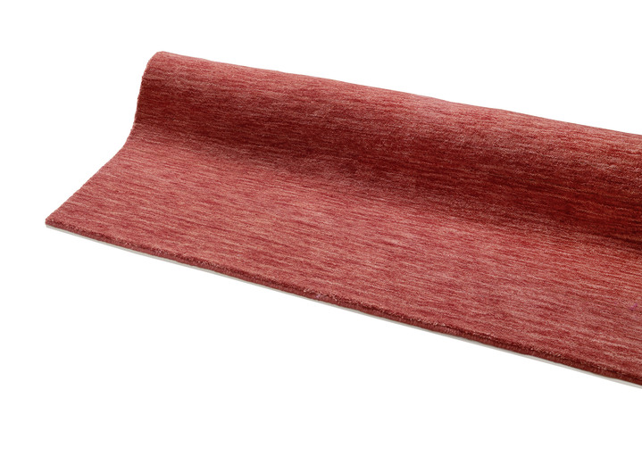 Modern - Brücken und Teppiche  aus reiner Schurwolle , in Größe 101 (Brücke, 40x 60 cm) bis 292 (Teppich, 250x350 cm), in Farbe ROT Ansicht 1