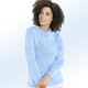 Pullover - Pullover mit floraler Struktur – Farbe HELLBLAU Pullover - Pullover mit floraler Struktur, in Größe 038 bis 054, in Farbe HELLBLAU