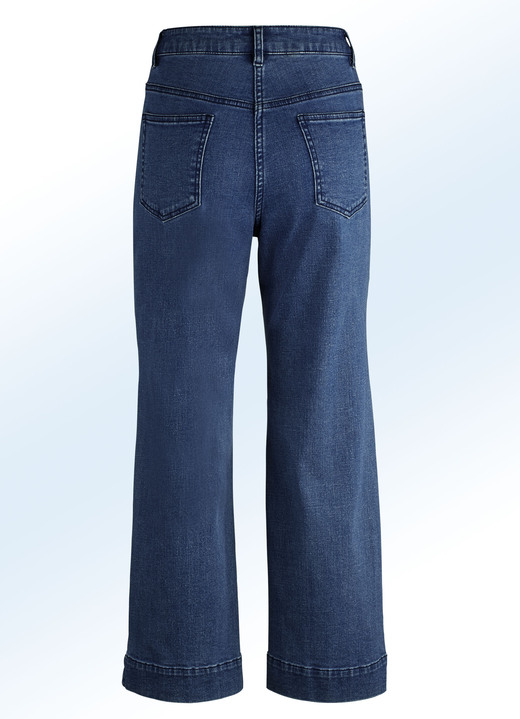 Culotten - Jeans-Culotte in 5-Pocket-Form, in Größe 017 bis 050, in Farbe JEANSBLAU Ansicht 6