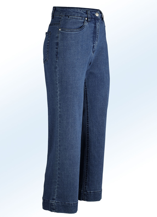 Culotten - Jeans-Culotte in 5-Pocket-Form, in Größe 017 bis 050, in Farbe JEANSBLAU Ansicht 5