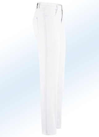 Edel-Jeans mit Zierband und Strasssteinen