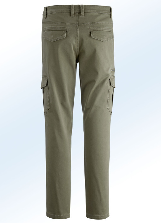 Hosen - Hose mit Cargotaschen in 3 Farben, in Größe 024 bis 060, in Farbe MARINE Ansicht 4