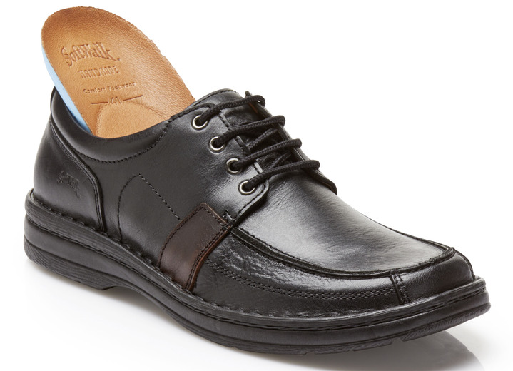 Slipper & Schnürschuhe - GINO GALANTE, schicke Herren- Schnürschuhe, mit herausnehmbarem Fußbett, in Größe 040 bis 047, in Farbe SCHWARZ Ansicht 2