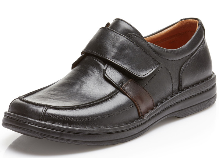 Slipper & Schnürschuhe - GINO GALANTE, klassische Herren-Slipper, mit herausnehmbarem Fußbett, in Größe 040 bis 047, in Farbe SCHWARZ Ansicht 1