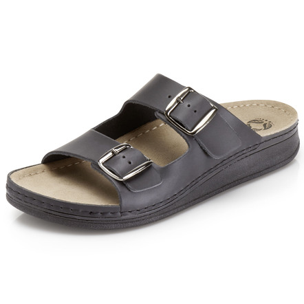 Mubb, bequeme Herren-Pantoletten, Weite H, aus Leder