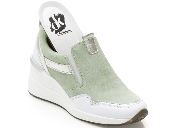 Komfortschuhe - ELENA EDEN Slipper mit herausnehmbarem Fußbett, in Größe 036 bis 042, in Farbe HELLBLAU Ansicht 5