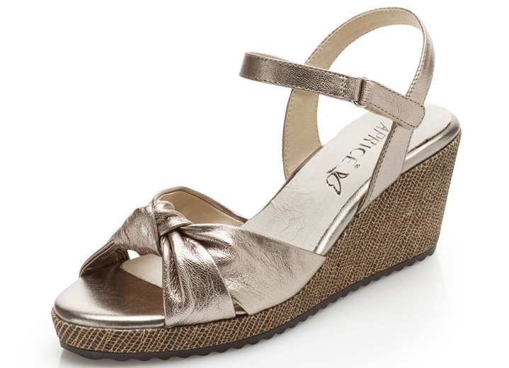 Komfortschuhe - Caprice Sandalette aus weichem Nappaleder Komfortschuhe - Caprice Sandalette aus weichem Nappaleder, in Größe 036 bis 042, in Farbe BRONZE