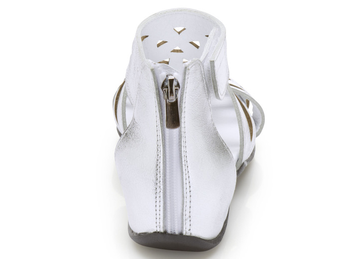 Sandaletten & Pantoletten - Andrea Conti, modische Damen-Sandalen, aus Leder, in Größe 036 bis 041, in Farbe SILBER Ansicht 2